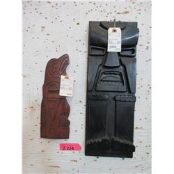 Wood Tiki Wall Carving & Baker Wall Carving