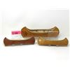 Image 1 : 3 Birch Bark Canoe Models - Two 10" & One 14"