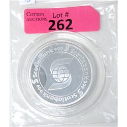 5 Oz Scotia Bank .999 Silver Investor Round