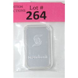 1 Oz Scotia Bank .999 Silver Investor Bar