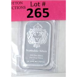 1 Oz Scottsdale Lion .999 Silver Bar