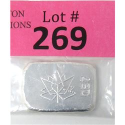 1 Oz. Beaver Bullion .999 Silver Bar