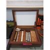 Image 1 : Wood Cigar Box & Empty Cigar Tubes