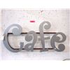 Image 1 : Metal Café Sign - 18" x 37"