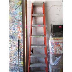 9 Foot Step Ladder with Aluminum Steps