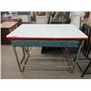 Image 1 : Retro Enameled Camping Table with Benches