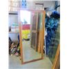 Image 1 : Wood Framed Beveled Glass Mirror- 26" x 56"
