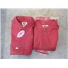 Image 1 : 4 New Heavy Cotton Red Shirts - Size XXL