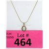Image 1 : 14KT Gold Opal Pendant on 18" 10KT Gold Chain