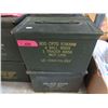 Image 1 : 2 Metal Military Surplus Ammo Boxes -6" x 12" x 7"