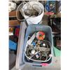 Image 1 : 1 Tote & 1 Pail of Assorted Tools