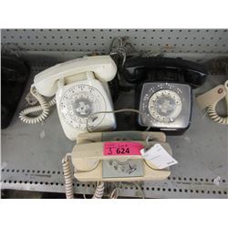 1 Vintage Princess & 2 Rotary Dial Phones