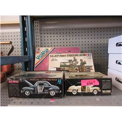 1 Motorcycle & 3 Vehicle Model Kits