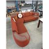 Image 1 : Large Retro Rust Coloured Sofa