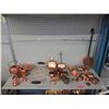 Image 1 : Shelf Lot of Copper Kitchen Ware