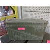 Image 1 : 2 Stackable Military Ammo Boxes - 6" x 18" x 10"