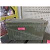 Image 1 : 2 Stackable Military Ammo Boxes - 6" x 18" x 10"