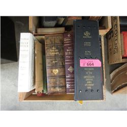 11 Vintage Hardcover Books in Wood Crate