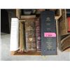 Image 1 : 11 Vintage Hardcover Books in Wood Crate