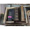 Image 1 : 8 Vintage Hardcover Books in Wood Crate