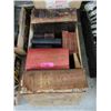 Image 1 : 14 Vintage Hardcover Books in Wood Crate