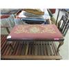 Image 1 : Vintage Wood Bench with Needlepoint Top