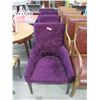 Image 1 : Set of 4 Purple Fabric Upholstered Chairs