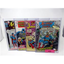 4 Vintage 10¢, 12¢ and 15¢ DC Comics