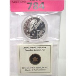 2013 Canadian .9999 Silver  Summer Fun  Coin