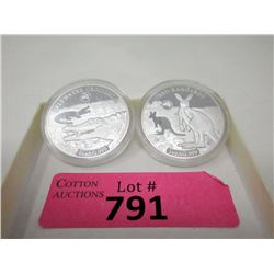 2 Silver Plated Solomon Islands Replica Coins