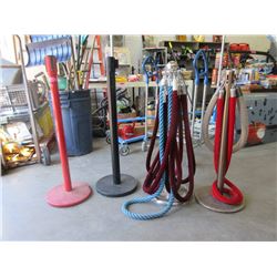4 Stanchions with Ropes