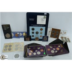 MISC. LOT OF WORLD CROWNS, COINS & MEDALLIONS
