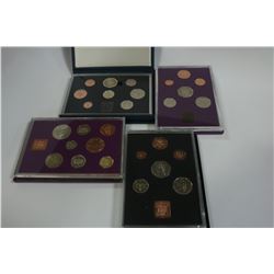 LOT OF 4 VARIOUS GREAT BRITAIN COIN SETS