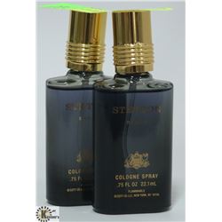 2 BOTTLES OF STETSON BLACK 22ML SPRAY COLOGNE