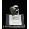Image 1 : #196- GREEN OCEAN JASPER RING SIZE 5.5