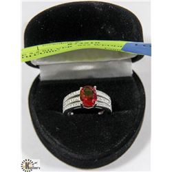 SIZE 5.5 SILVER .925 WEDDING BAND WITH CUBIC