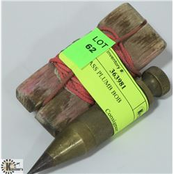 1934 BRASS PLUMB BOB