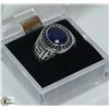 Image 1 : BLUE STONE MENS RING SIZE 8