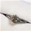 Image 2 : 34) 14K WHITE GOLD DIAMOND RING,