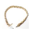 Image 3 : 15) 10K YELLOW & WHITE GOLD DIAMOND BRACELET