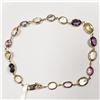 Image 1 : 57) 14K YELLOW GOLD SAPPHIRE BRACELET,