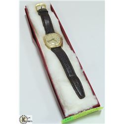 VINTAGE TIMEX WATCH, WATER RESISTANT WITH LEATHER