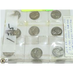 COLLECTION OF AMERICAN SILVER COINS, 1936 - 1949