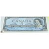 Image 1 : 1954 $5 CANADIAN BILL SERIAL #IS6893759
