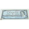 Image 1 : 1954 $5 CANADIAN BILL SERIAL #NX4805358
