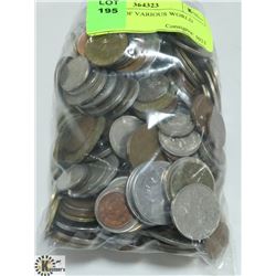BULK BAG OF VARIOUS WORLD COINS