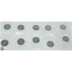 LOT OF 10 MINT SEALED CANADA  1968 $1 DOLLAR