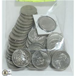 $22 FACE VALUE CANADA 50 CENTS COINS