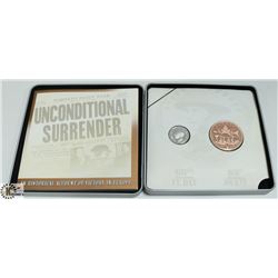 1945-2001 WWII VICTORY SILVER 5 CENTS & MEDALLION