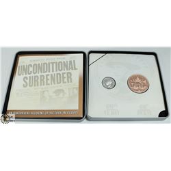 1945-2001 WWII VICTORY SILVER 5 CENTS & MEDALLION